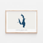 castle rock lake wisconsin map poster – minimalist lake wall art - image 2