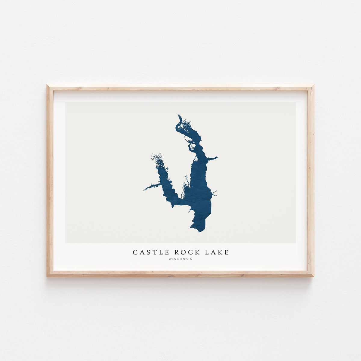 castle rock lake wisconsin map poster – minimalist lake wall art - image 2