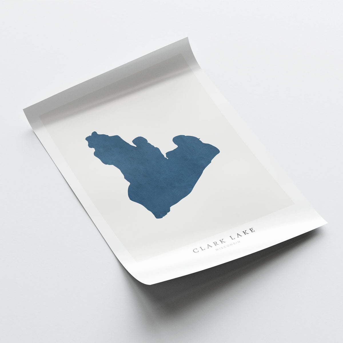 clark lake wisconsin map poster – minimalist lake wall art - image 6