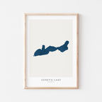 geneva lake wisconsin map poster – minimalist lake wall art - image 2