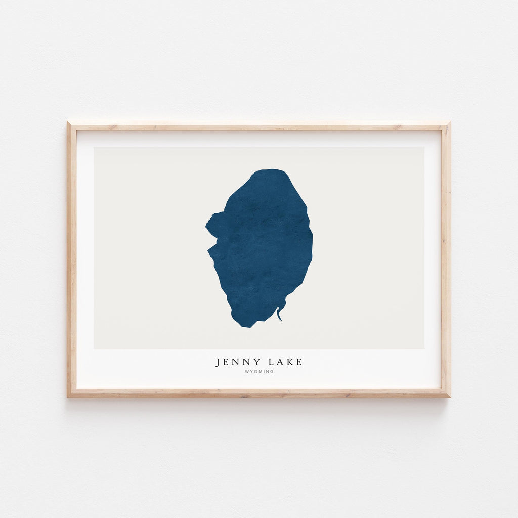 jenny lake wyoming map poster – minimalist lake wall art - image 2