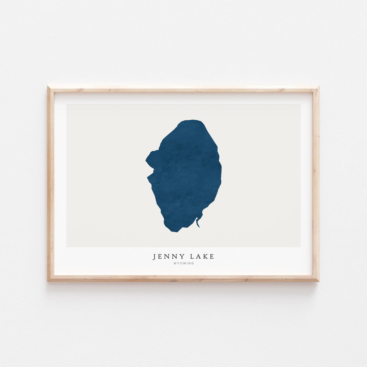 jenny lake wyoming map poster – minimalist lake wall art - image 2