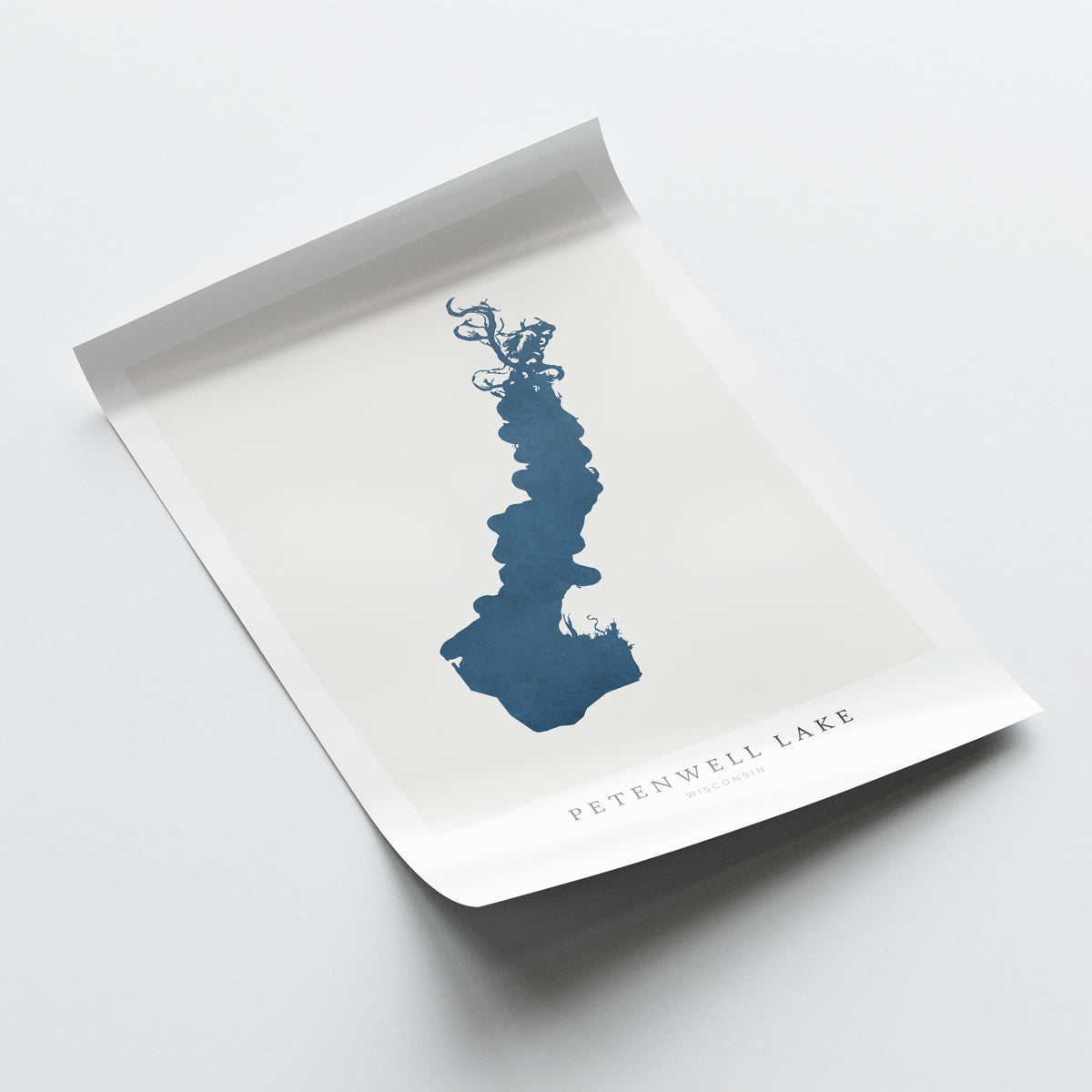 petenwell lake wisconsin map poster – minimalist lake wall art - image 6