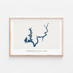 summersville lake virginia map poster – minimalist lake wall art - image 2