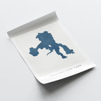 yellowstone lake wyoming map poster – minimalist lake wall art - image 6