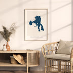 yellowstone lake wyoming map poster – minimalist lake wall art - image 5