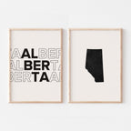 alberta map and typography wall art set - image 5