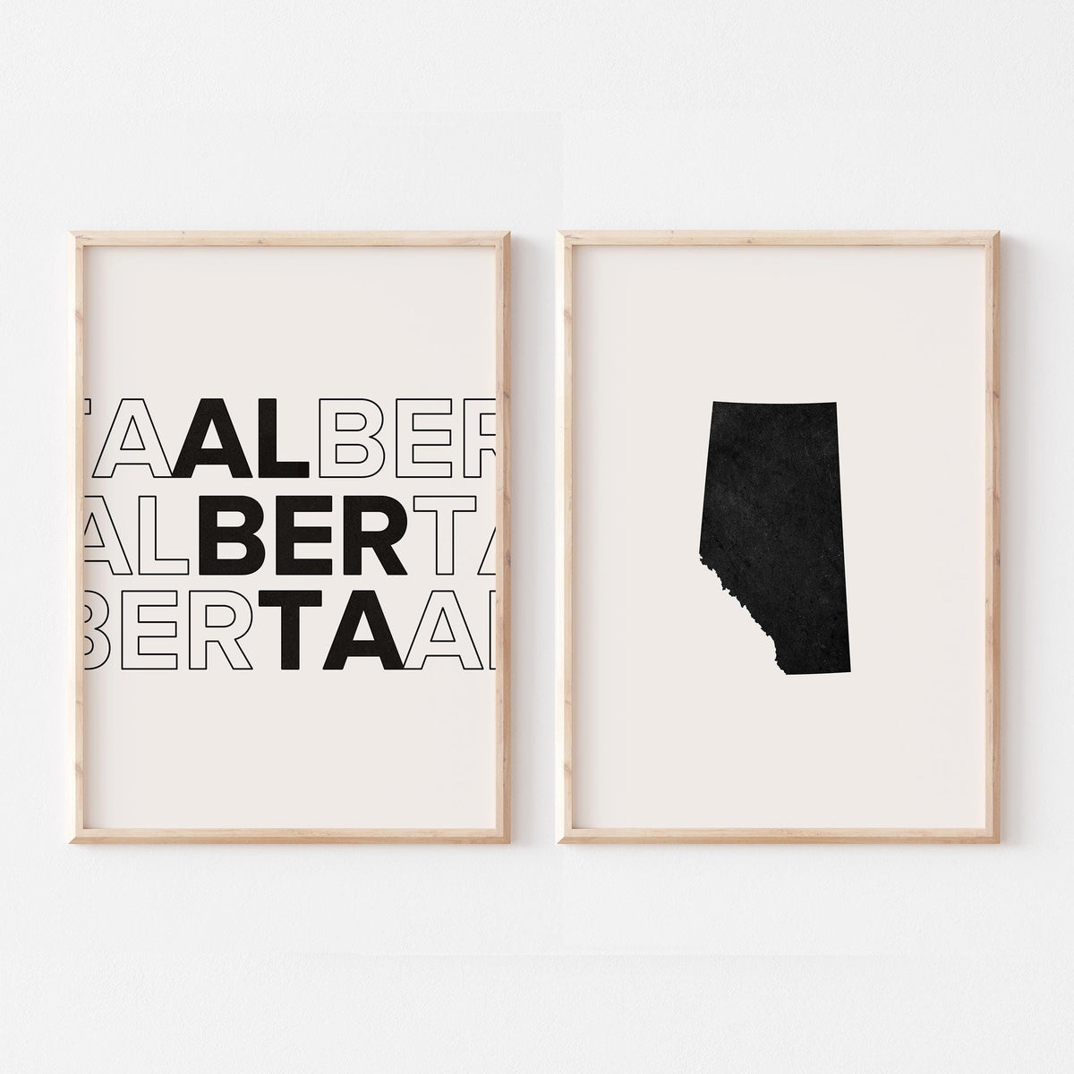 alberta map and typography wall art set - image 5