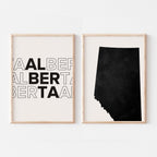 alberta map and typography wall art set - image 3