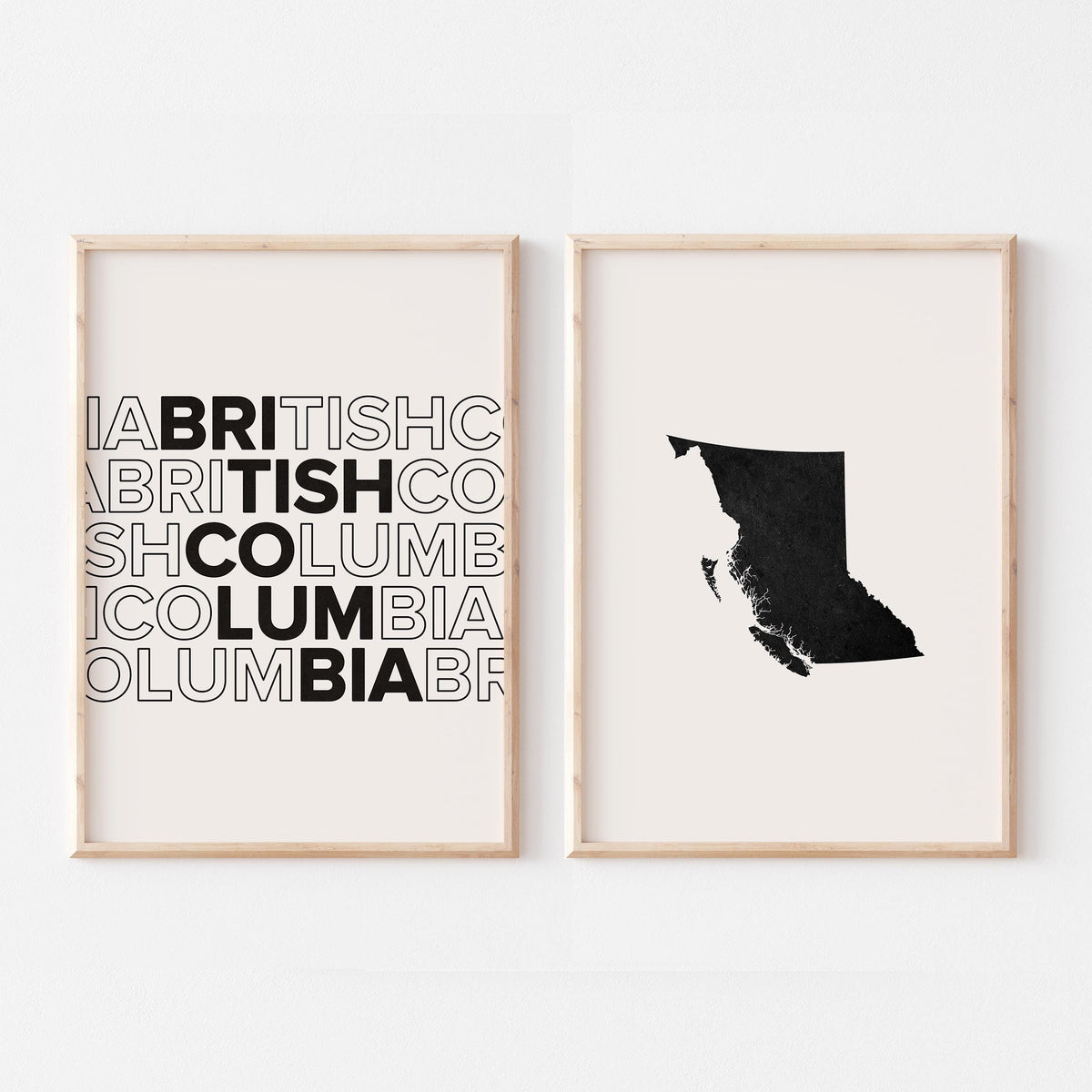 british columbia map and typography wall art set - image 5