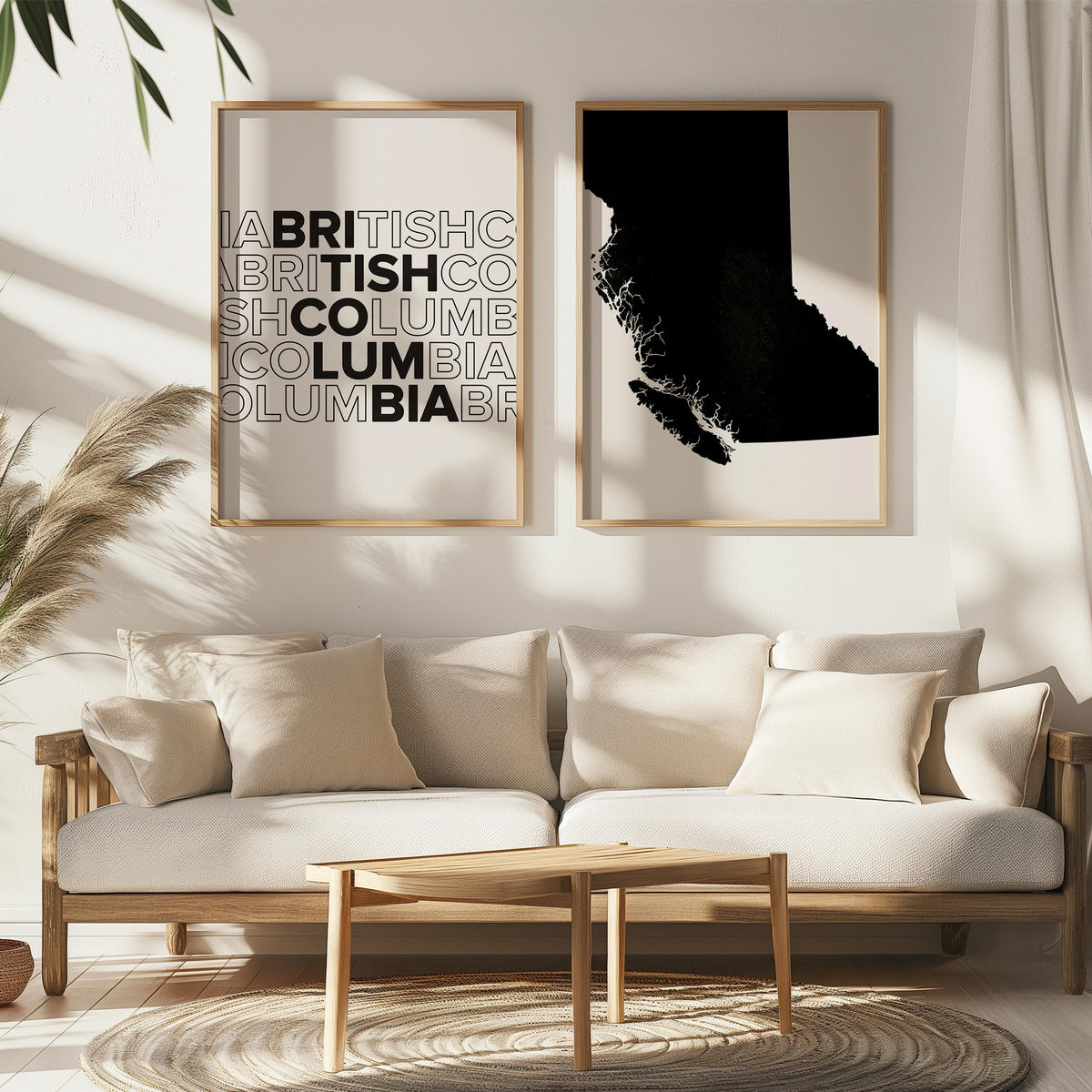 british columbia map and typography wall art set - image 4