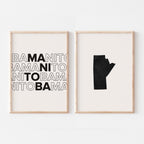 manitoba map and typography wall art set - image 5