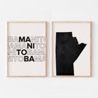manitoba map and typography wall art set - image 3