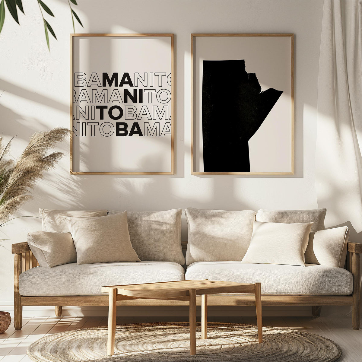 manitoba map and typography wall art set - image 4