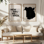 new brunswick map and typography wall art set - image 4