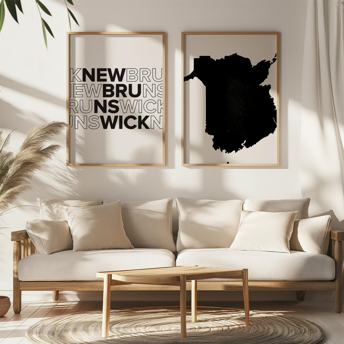 new brunswick map and typography wall art set - image 4