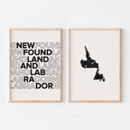 newfoundland and labrador map and typography wall art set - image 5