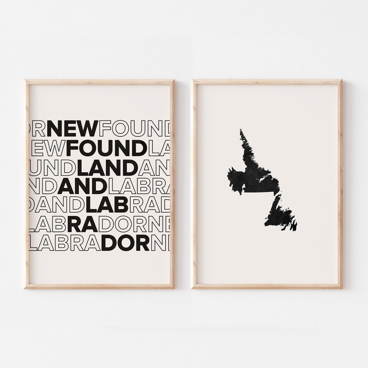 newfoundland and labrador map and typography wall art set - image 5
