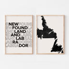 newfoundland and labrador map and typography wall art set - image 3