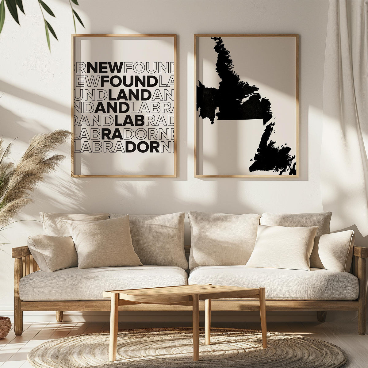 newfoundland and labrador map and typography wall art set - image 4