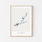 lake powell arizona map poster – minimalist lake wall art - image 1