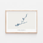 lake powell arizona map poster – minimalist lake wall art - image 2