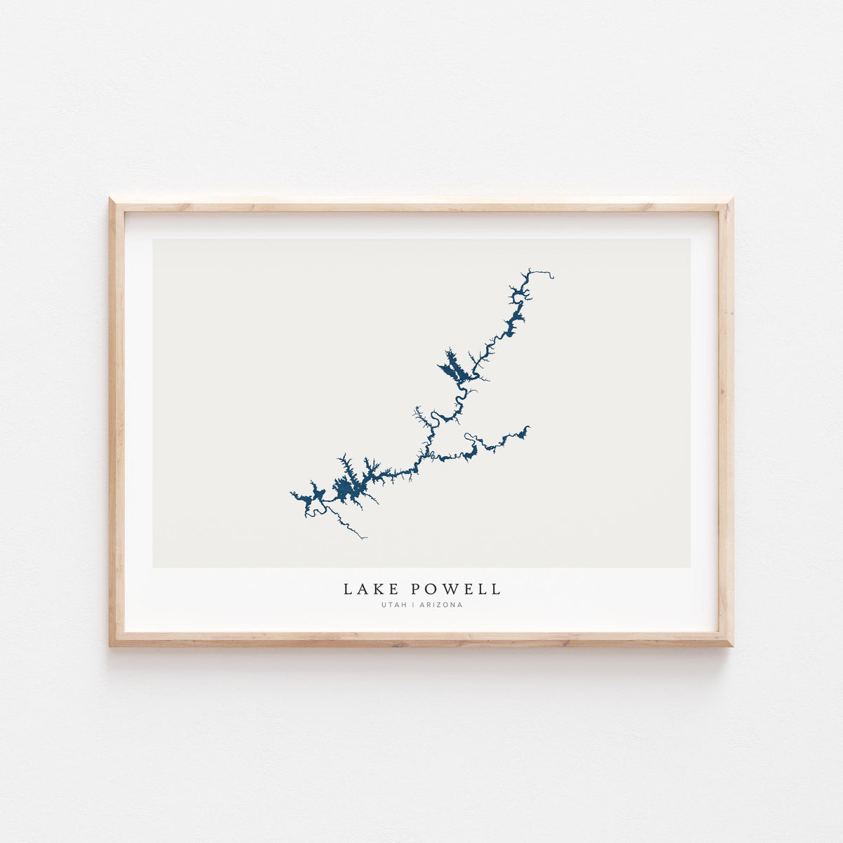 lake powell arizona map poster – minimalist lake wall art - image 2