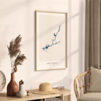 lake powell arizona map poster – minimalist lake wall art - image 3