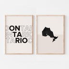 ontario map and typography wall art set - image 1