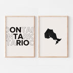ontario map and typography wall art set - image 5