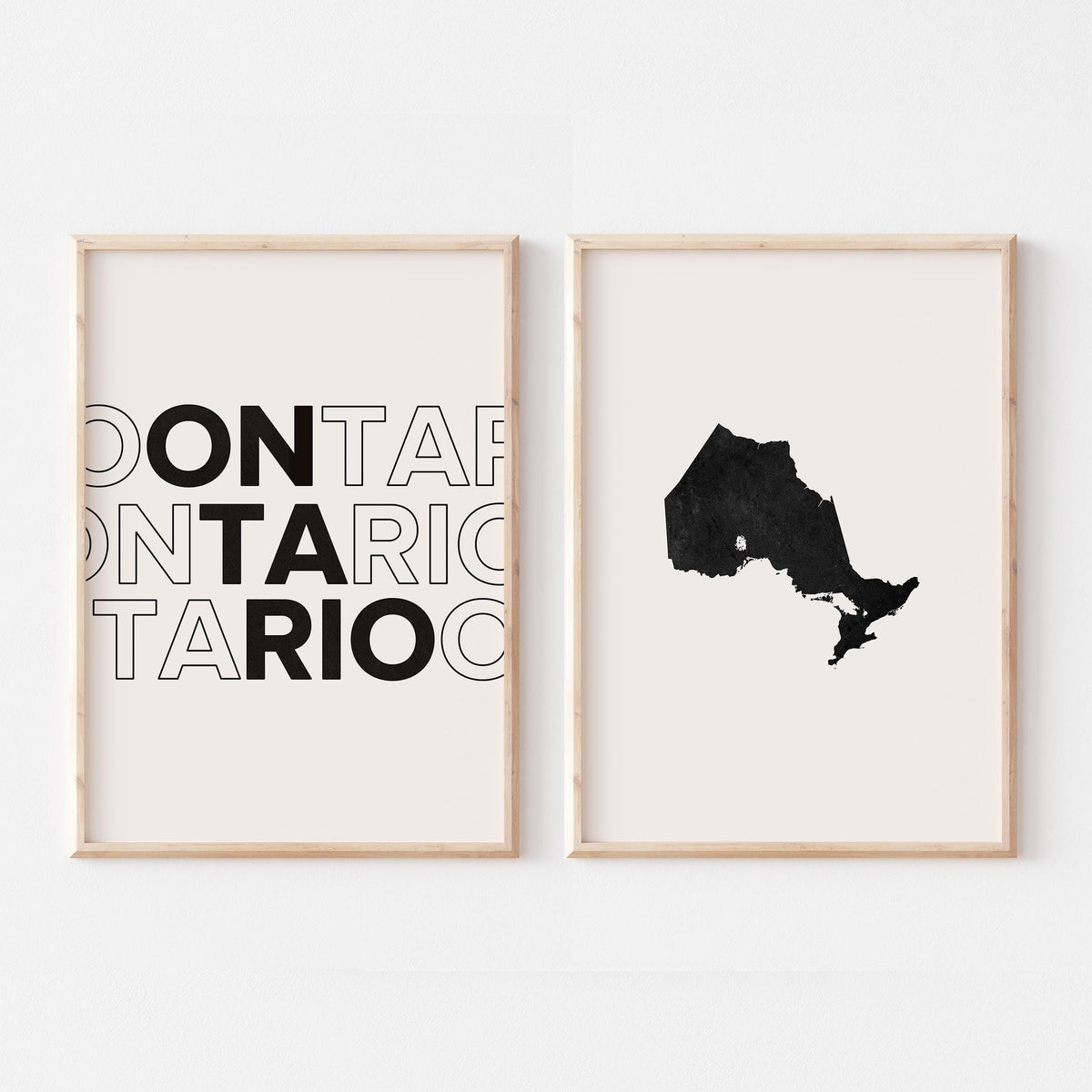 ontario map and typography wall art set - image 5