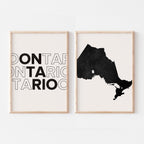 ontario map and typography wall art set - image 3