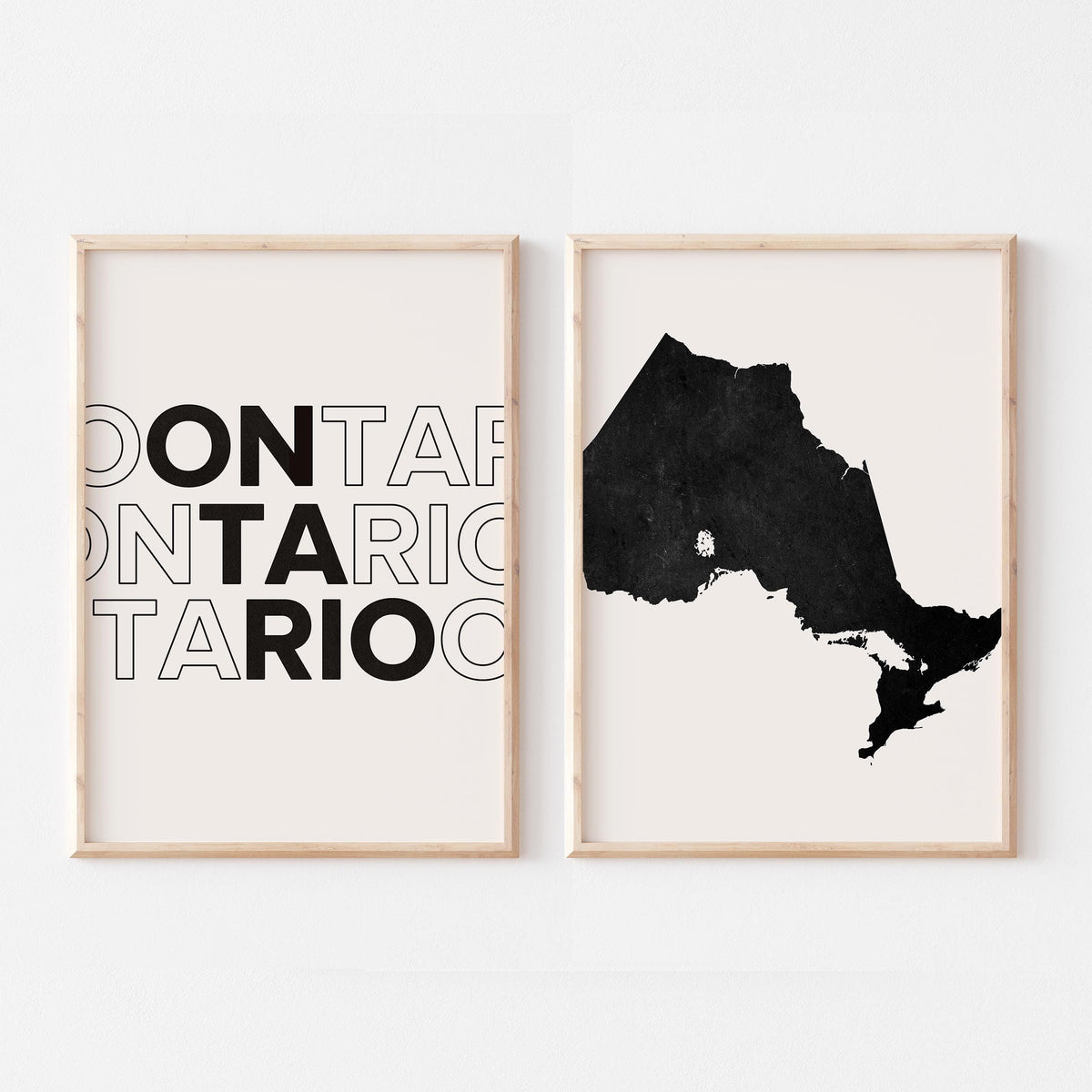 ontario map and typography wall art set - image 3