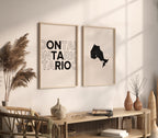 ontario map and typography wall art set - image 2