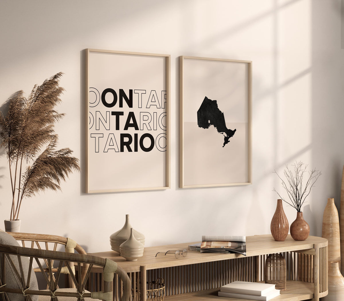 ontario map and typography wall art set - image 2