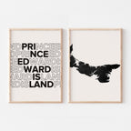 prince edward island map and typography wall art set - image 3