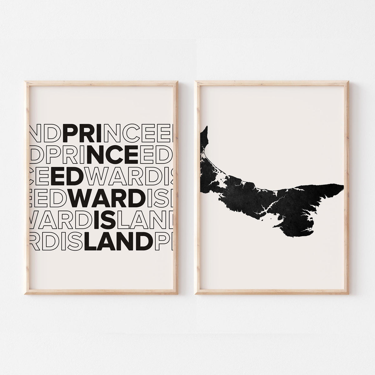 prince edward island map and typography wall art set - image 3