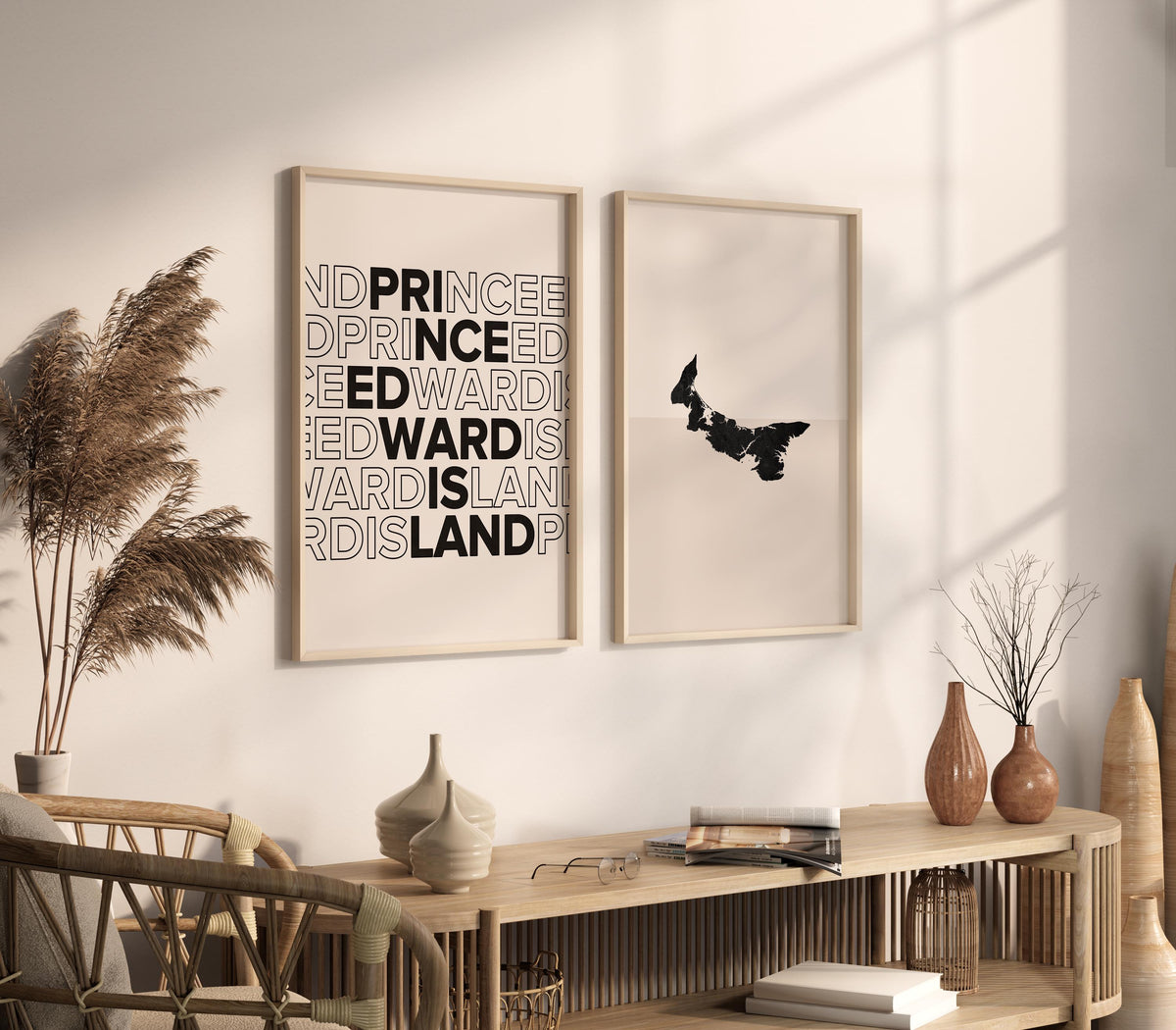 prince edward island map and typography wall art set - image 2