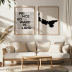prince edward island map and typography wall art set - image 4