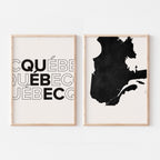 quebec map and typography wall art set - image 3