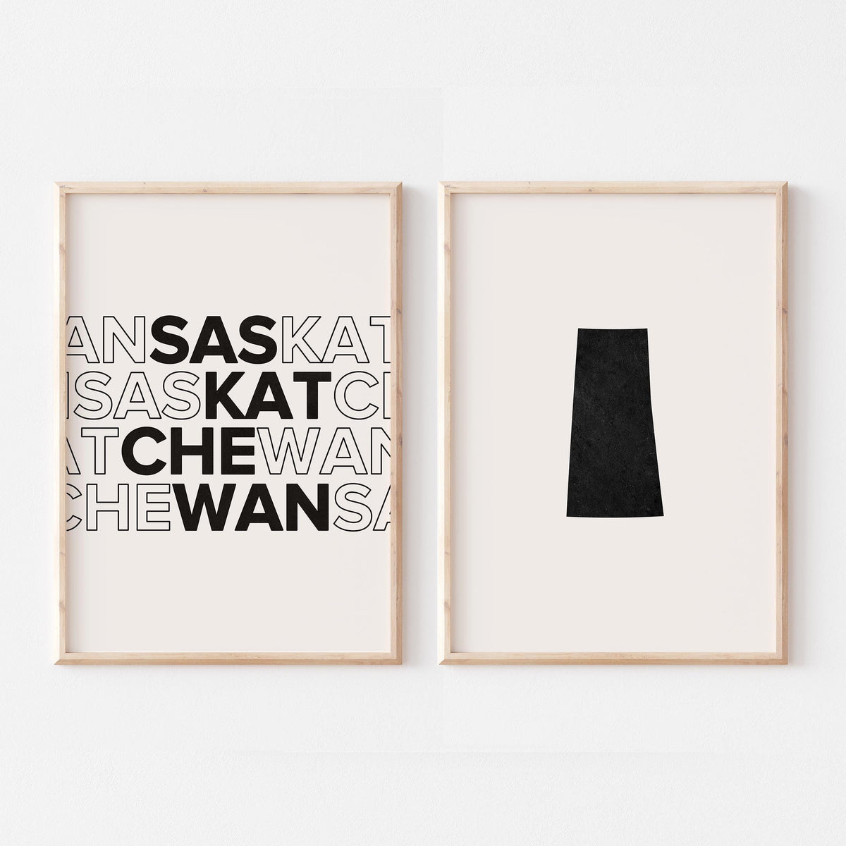 saskatchewan map and typography wall art set - image 5