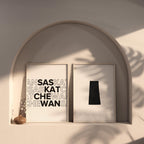 saskatchewan map and typography wall art set - image 6