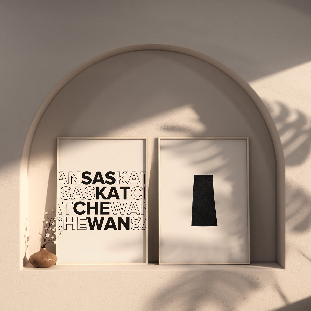 saskatchewan map and typography wall art set - image 6