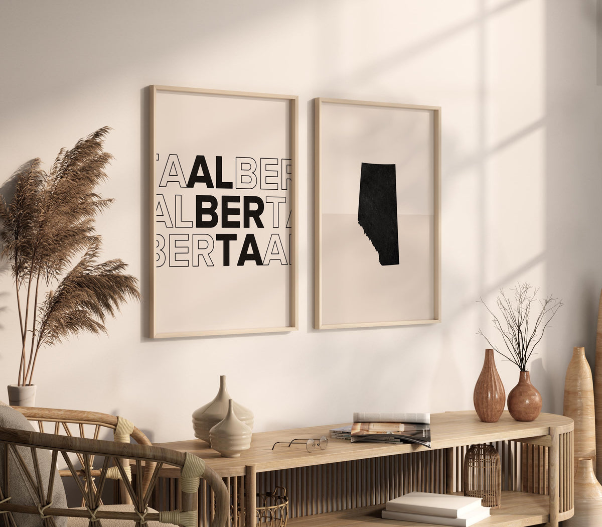 alberta map and typography wall art set - image 2