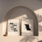 british columbia map and typography wall art set - image 6
