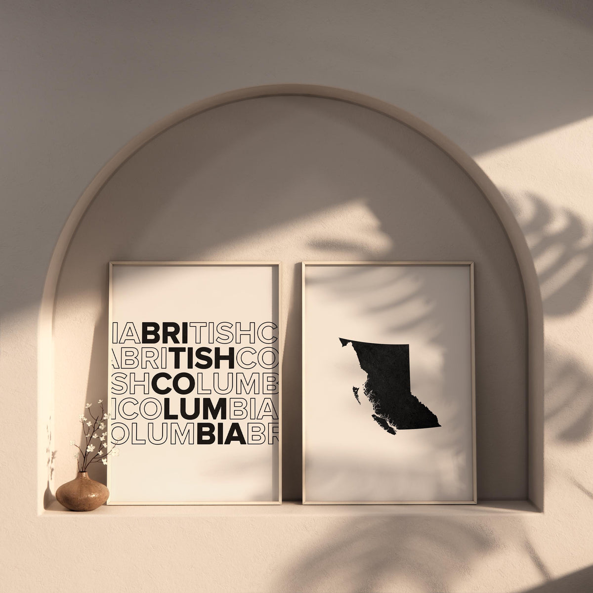british columbia map and typography wall art set - image 6