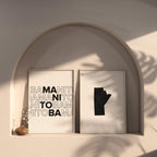 manitoba map and typography wall art set - image 6