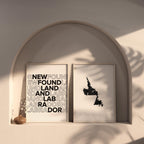 newfoundland and labrador map and typography wall art set - image 6
