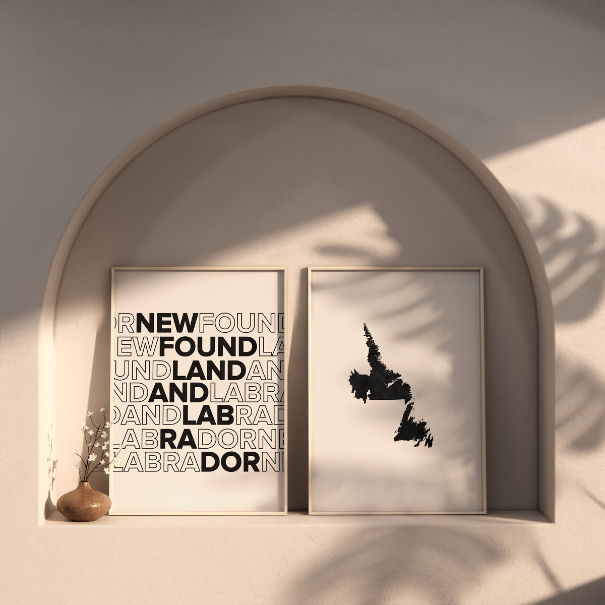 newfoundland and labrador map and typography wall art set - image 6