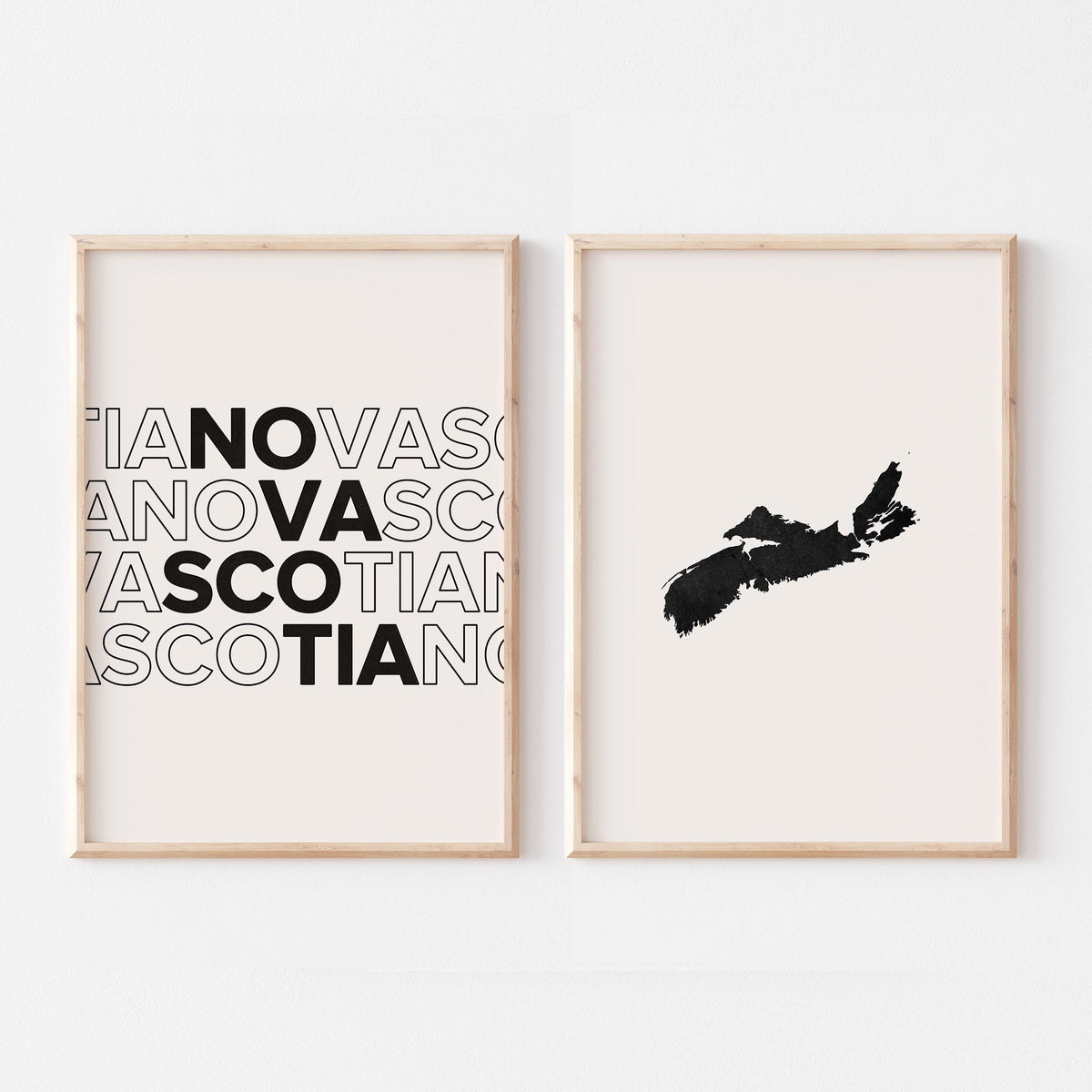 nova scotia map and typography wall art set - image 5